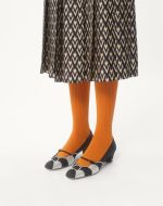 BOWOW PUMPS IN MOIRÈ FABRIC WITH CRYSTALS 45MM - Image 4